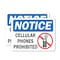Signmission OSHA Notice Decal - Cellular Phones Prohibited with Graphic, 24 in W x Rectangle, Vinyl Decal OS-2PACK-NS-D-1824-L-19527 - alternate 1
